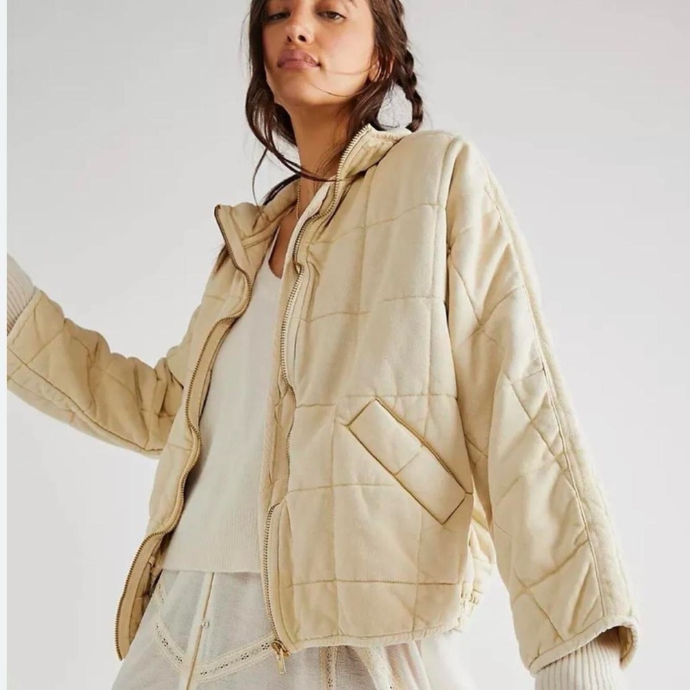 🪐free people dolman quilted jacket in cream